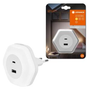 Corp de iluminat LED de orientare cu USB pentru priză LUNETTA LED/15W/230V Ledvance
