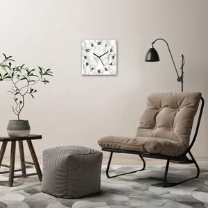 Ceas de sticlă pe perete pătrat abstract