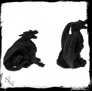 Statuete dragoni Furia neagră (set) 10 cm