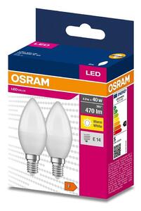 SET 2x bec LED B35 E14/4,9W/230V 3000K Osram