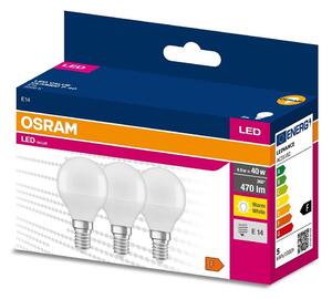 SET 3x bec LED B45 E14/4,9W/230V 3000K Osram