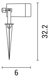 Lampă de exterior 1xGU10/5W/230V IP65 gri