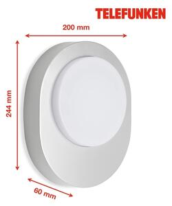 Aplică LED de exterior Telefunken 312004TF LED/8W/230V IP44 argintiu