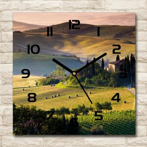 Ceas din sticlă pătrat Toscana