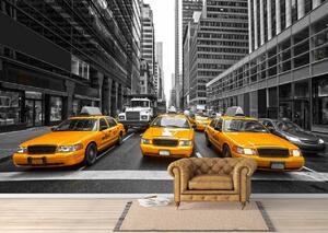 Fototapet. Taxi-urile Galbene in New York. Art.080005