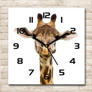 Ceas din sticlă pătrat Girafă