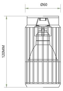 Spot VERTICAL 1xGU10/8W/230V negru