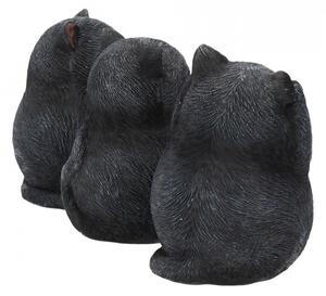 Set statuete Trei pisicute grase intelepte 8.5 cm