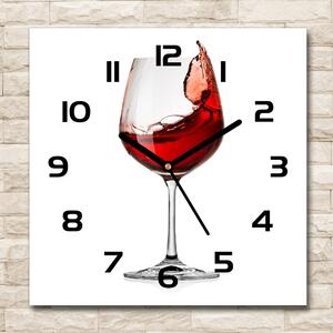 Ceas din sticlă pătrat vin rosu