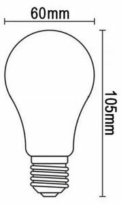 Bec LED FILAMENT SHAPE A60 E27/4W/230V 1800K albastru