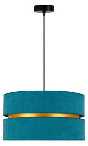 Lustră pe cablu Duolla DUO 1xE27/15W/230V d. 40 cm turcoaz/auriu
