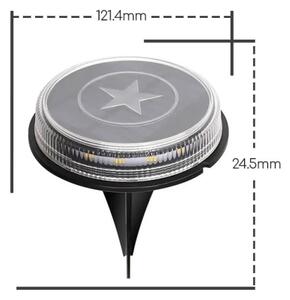 Lampă LED solară LED/0,6W/5,5V 24,5 cm 3200K IP66 negru