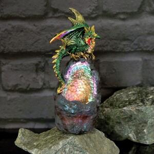 Statueta cu led dragon Gardianul Cristalului de Smarald