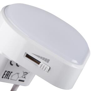 Corp de iluminat LED de orientare cu senzor pentru priză Kanlux 37396 ULOV LED/0,5W/230V