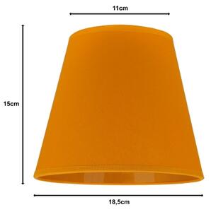 Duolla - Abajur pentru lampă de birou SOFIA XS E14 pr. 18,5 cm galben