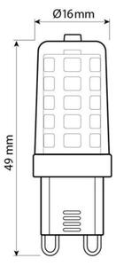 Bec LED Brilagi G9/4W/230V 3000K