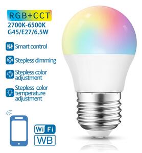 Bec LED RGBW dimabil Aigostar G45 E27/6,5W/230V 2700-6500K Wi-Fi