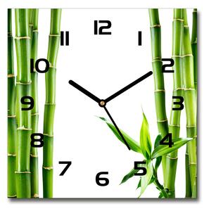 Ceas din sticlă pătrat Bambus