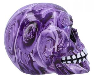 Statueta craniu Purple Romance 11 cm