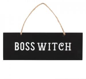 Placuta decorativa lemn Boss Witch 20 cm