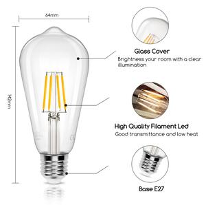 Bec LED Aigostar FILAMENT ST64 E27/4W/230V 2700K
