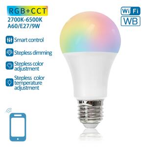 Bec LED RGBW dimabil Aigostar A60 E27/9W/230V 2700-6500K Wi-Fi