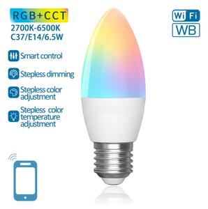 Bec LED RGBW dimabil Aigostar C37 E27/6,5W/230V 2700-6500K Wi-Fi