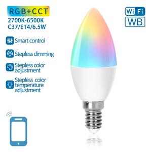 Bec LED RGBW dimabil Aigostar C37 E14/6,5W/230V 2700-6500K Wi-Fi