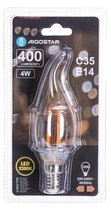 Bec LED Aigostar FILAMENT C35 E14/4W/230V 2200K