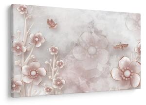 Tablou - Flori roz (90x60 cm)