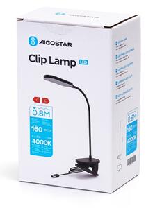 Lampă LED dimabilă de masă cu clemă Aigostar LED/2,5W/5V negru