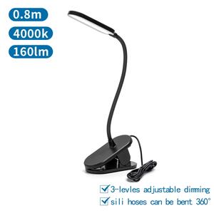 Lampă LED dimabilă de masă cu clemă Aigostar LED/2,5W/5V negru