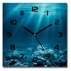 Ceas din sticlă pătrat Lumea subacvatica