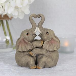 Set statuete Familia de Elefanti - Imbratisare 12,5 cm