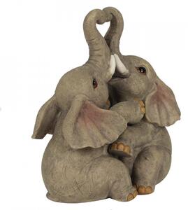 Set statuete Familia de Elefanti - Imbratisare 12,5 cm