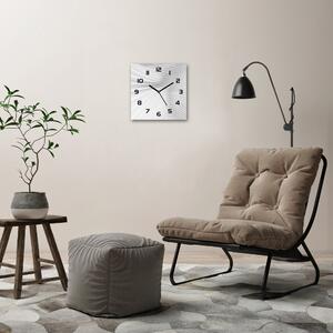 Ceas de sticlă pe perete pătrat linii abstracte
