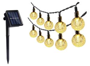 Instalație LED solară 30xLED/0,12W/1,2V 3000K IP44 400 mAh