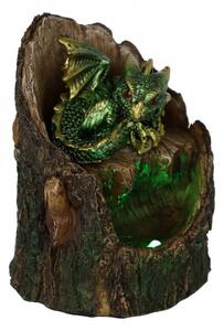 Statueta cu led dragon Arboreal Hatchling - verde 10cm