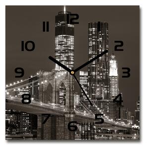 Ceas perete din sticlă pătrat Manhattan New York City