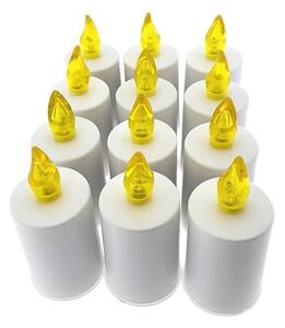 Lumânare LED/2xAA alb cald 10,8 cm alb