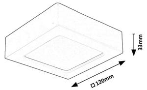 Plafonieră LED Rabalux 71195 SHAUN LED/7W/230V 12x12 cm alb