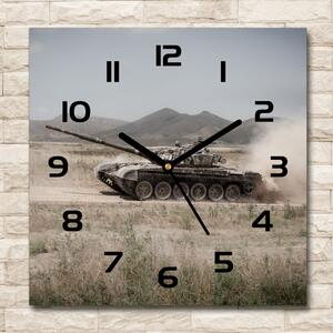Ceas de sticlă pe perete pătrat Tank în deșert