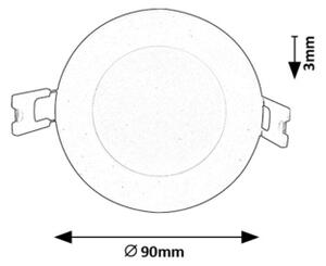 Corp de iluminat LED încastrat Rabalux 71216 SHAUN LED/3W/230V d. 9 cm alb