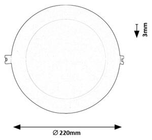 Corp de iluminat LED încastrat Rabalux 71235 SHAUN LED/18W/230V d. 22 cm alb