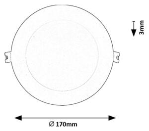 Corp de iluminat LED încastrat Rabalux 71218 SHAUN LED/12W/230V d. 17 cm alb