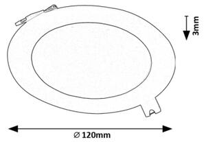 Corp de iluminat LED încastrat Rabalux 71225 SHAUN LED/6W/230V d. 12 cm negru