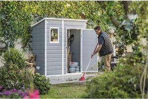Gheretă pentru unelte Keter Manor 6x4 cu podea 175x103 cm gri