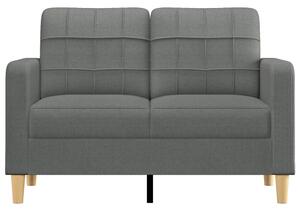 Canapea cu 2 locuri, gri închis, 120 cm, material textil