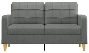 Canapea cu 2 locuri, gri închis, 140 cm, material textil