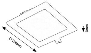 Corp de iluminat LED încastrat Rabalux 71263 SHAUN LED/3W/230V 12x12 cm negru